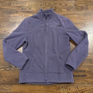 The North Face Morningside Full Zip Fleece Jacket Sz M Purple Lavender Pockets